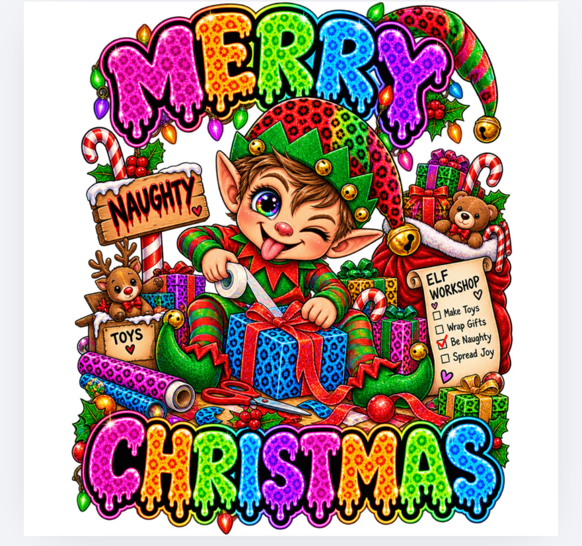 Merry Christmas colourful decals exclusive (UVPOD)