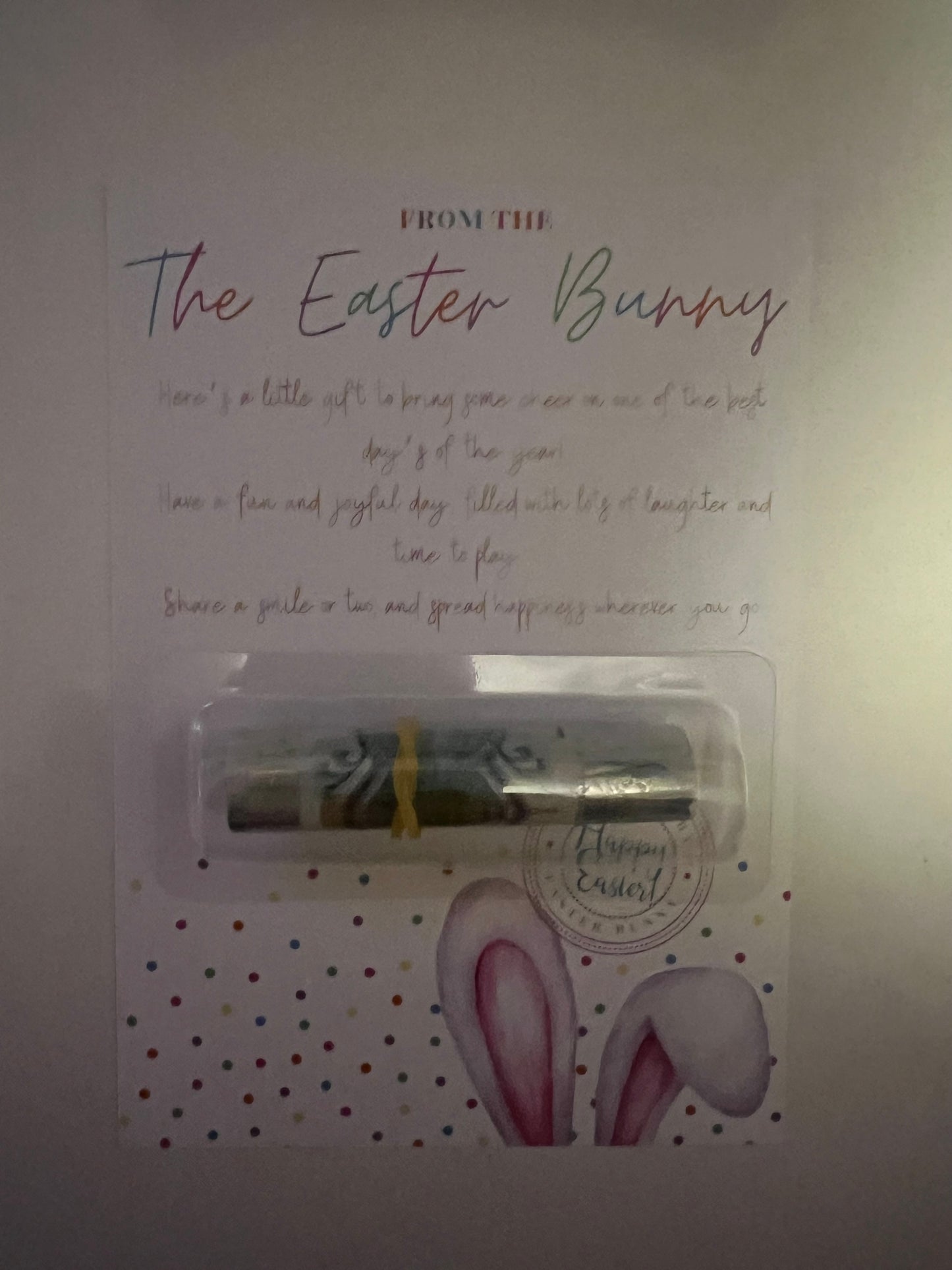 Easter bunny (colourful) money card matching items available  (money not included)