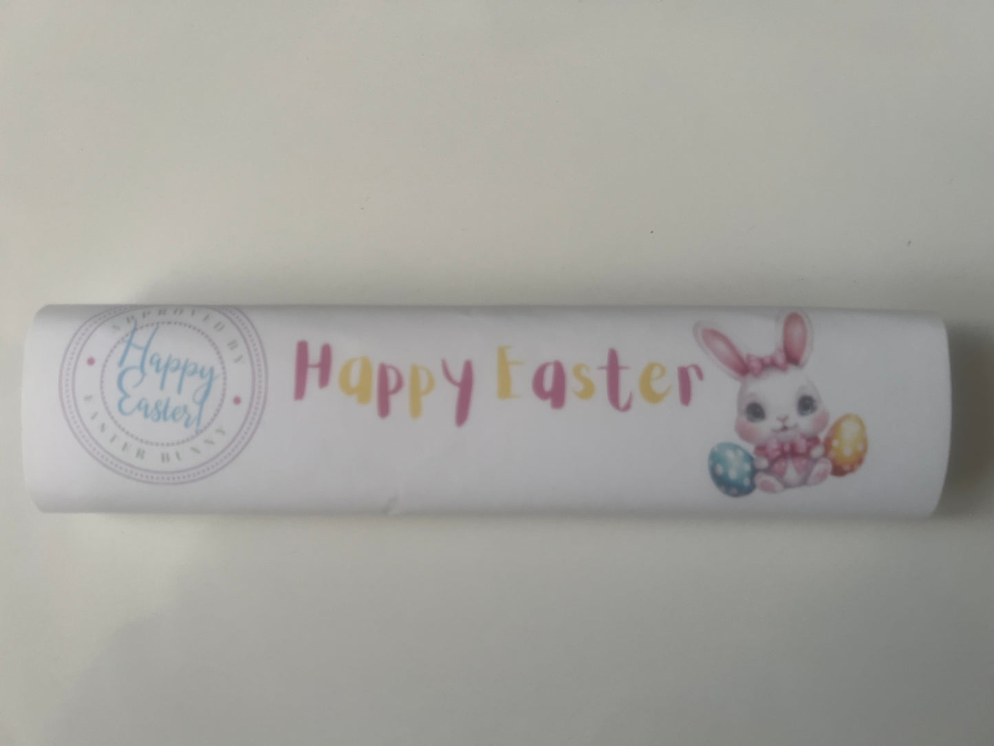 Little bars easter chocolate wrapper 2 colours on one sheet (chocolate not included)