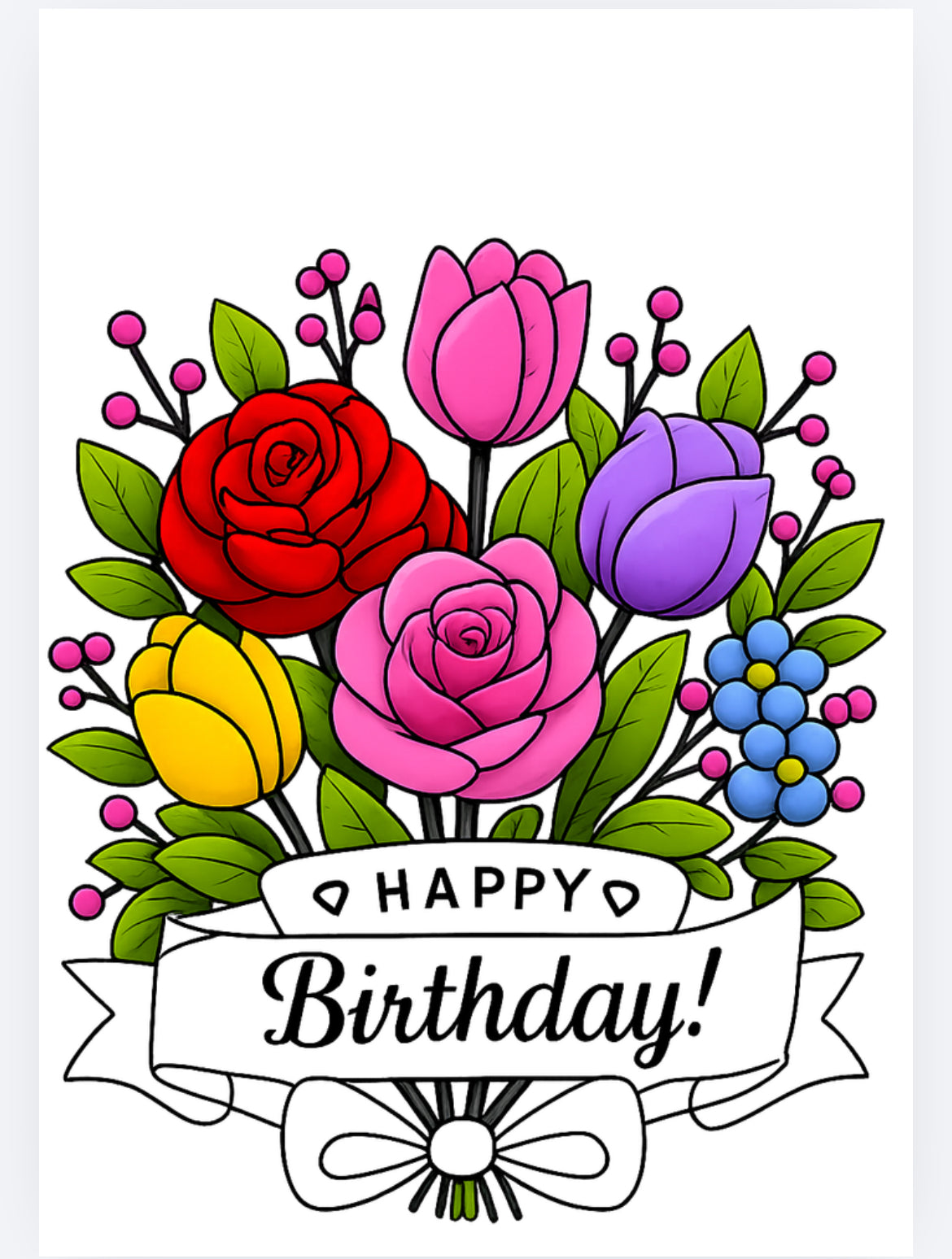 book vase happy birthday bouquet designs exclusive UVDTF (UVPOD)