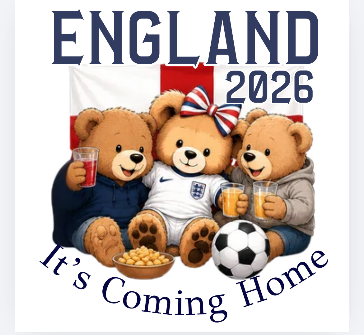 England football bear DTF (POD) exclusive