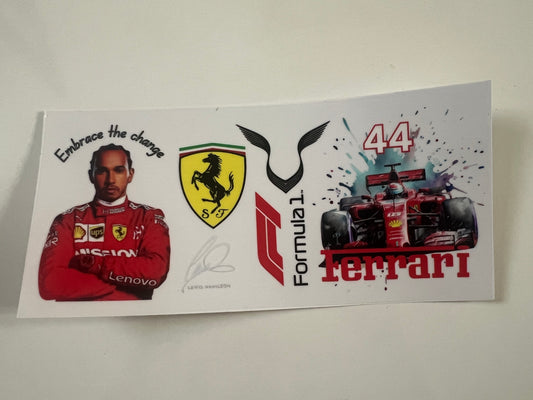 Lewis Hamilton Ferrari 44 signature wrap exclusive
