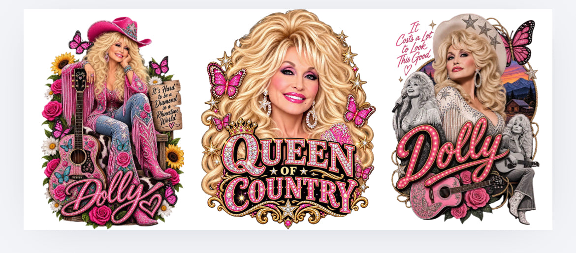 Dolly Parton retro queen of country wrap exclusive (UVPOD)