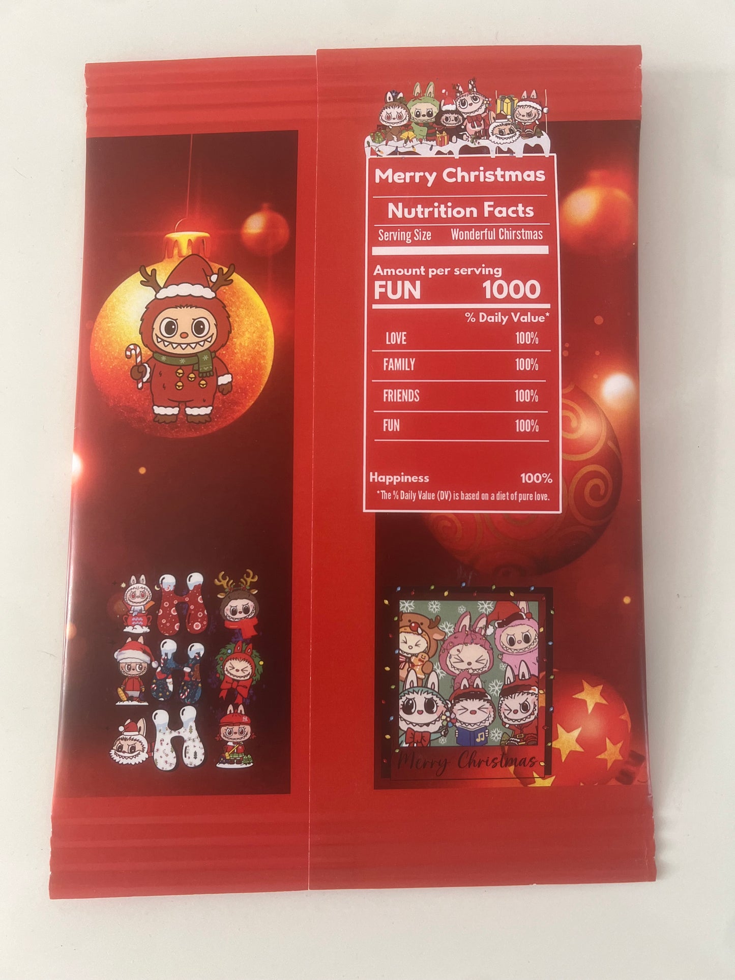 Labubu christmas treat bag