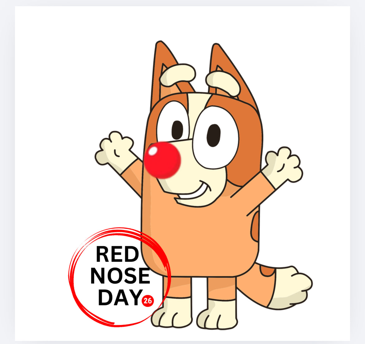 Bingo Red Nose Day DTF (POD) exclusive