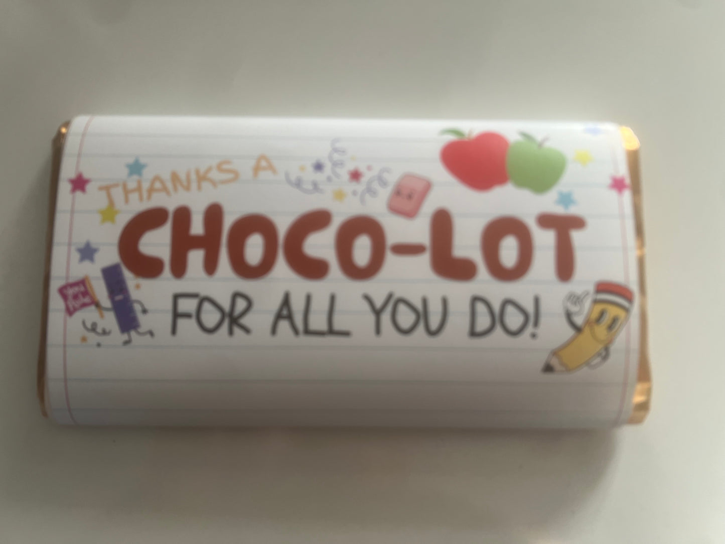 Thanks a chocolot chocolate bar wrapper
