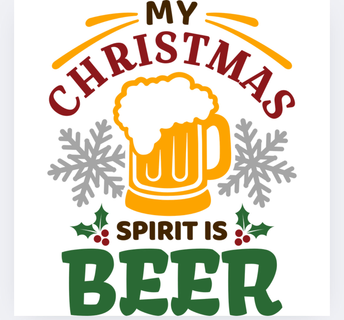 My Christmas spirit is…… DTF (POD)