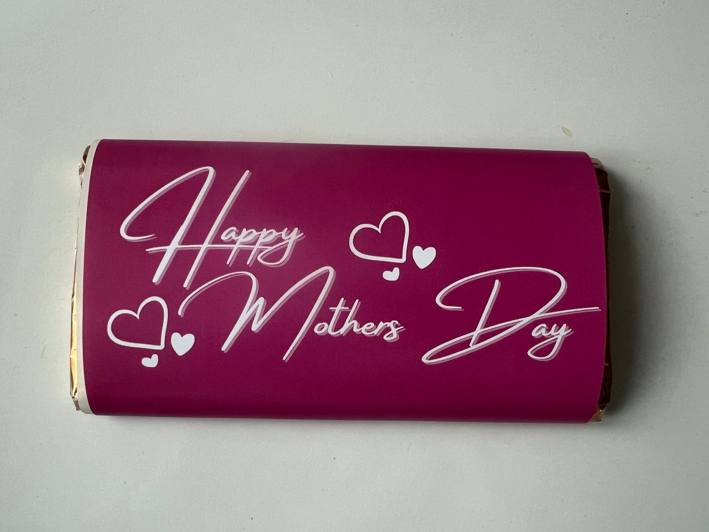Happy Mother’s Day deep pink chocolate wrapper (chocolate not included)