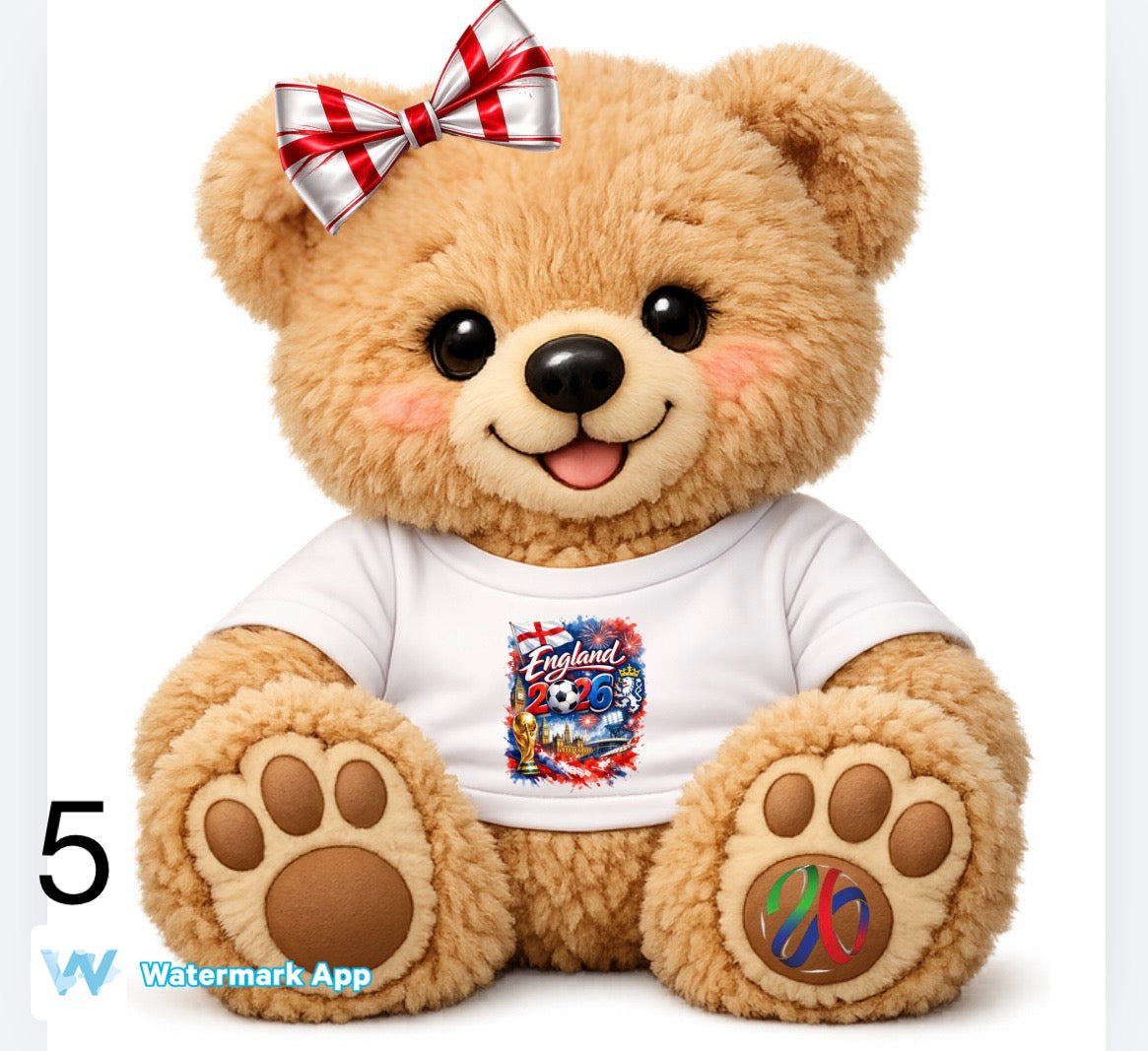 World Cup theme bears including England and Scotland   DTF (POD) exclusive
