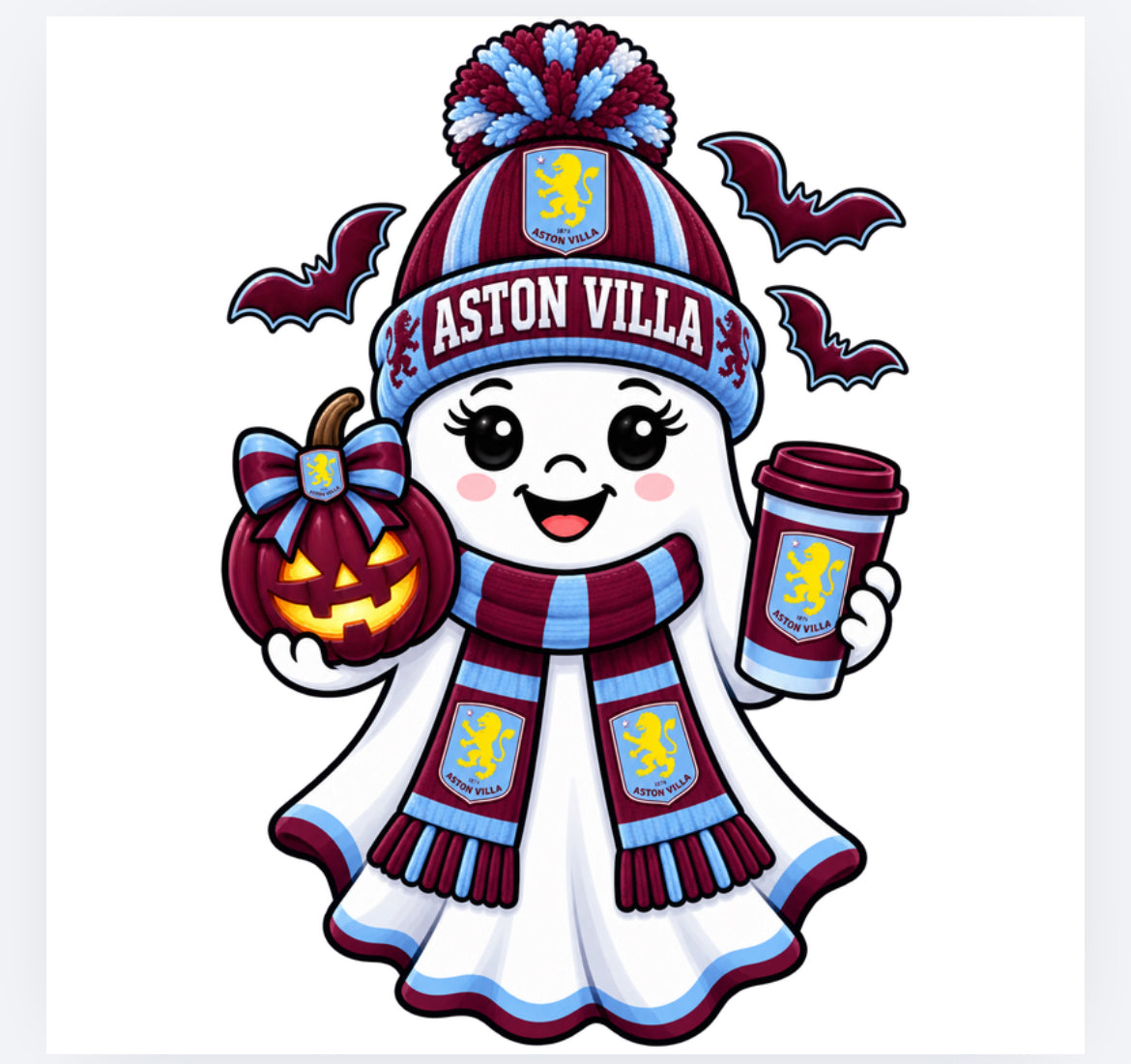 Football Halloween ghost decals - all teams (UVPOD)