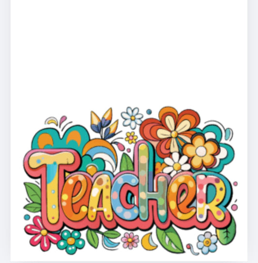 book vase Teacher UVDTF (UVPOD)