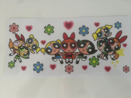 Powerpuff girls with flowers wrap