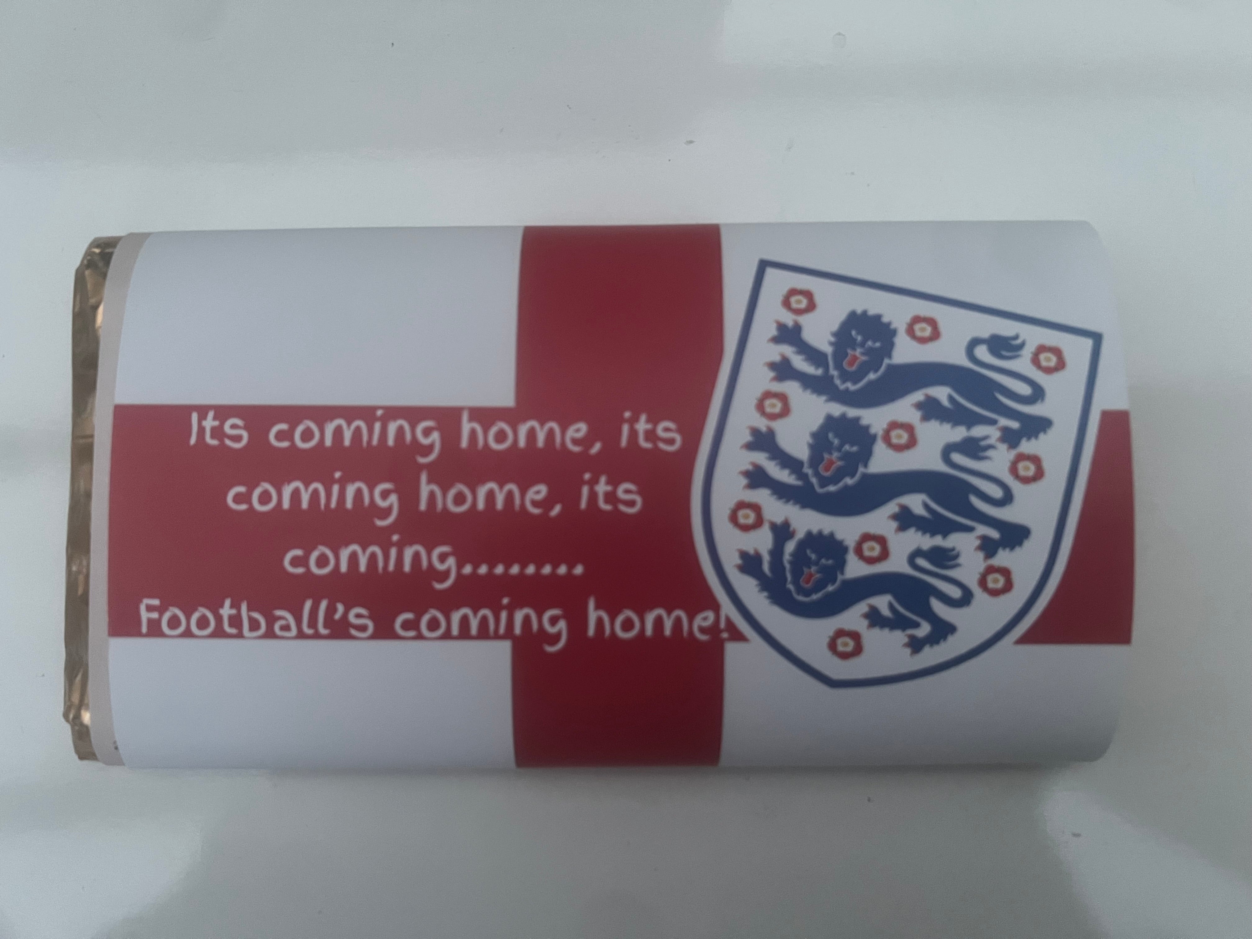 England flag football team World Cup 2026 standard chocolate wrapper ...