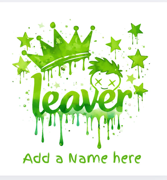 Leaver crown and stars DTF transfer (POD)