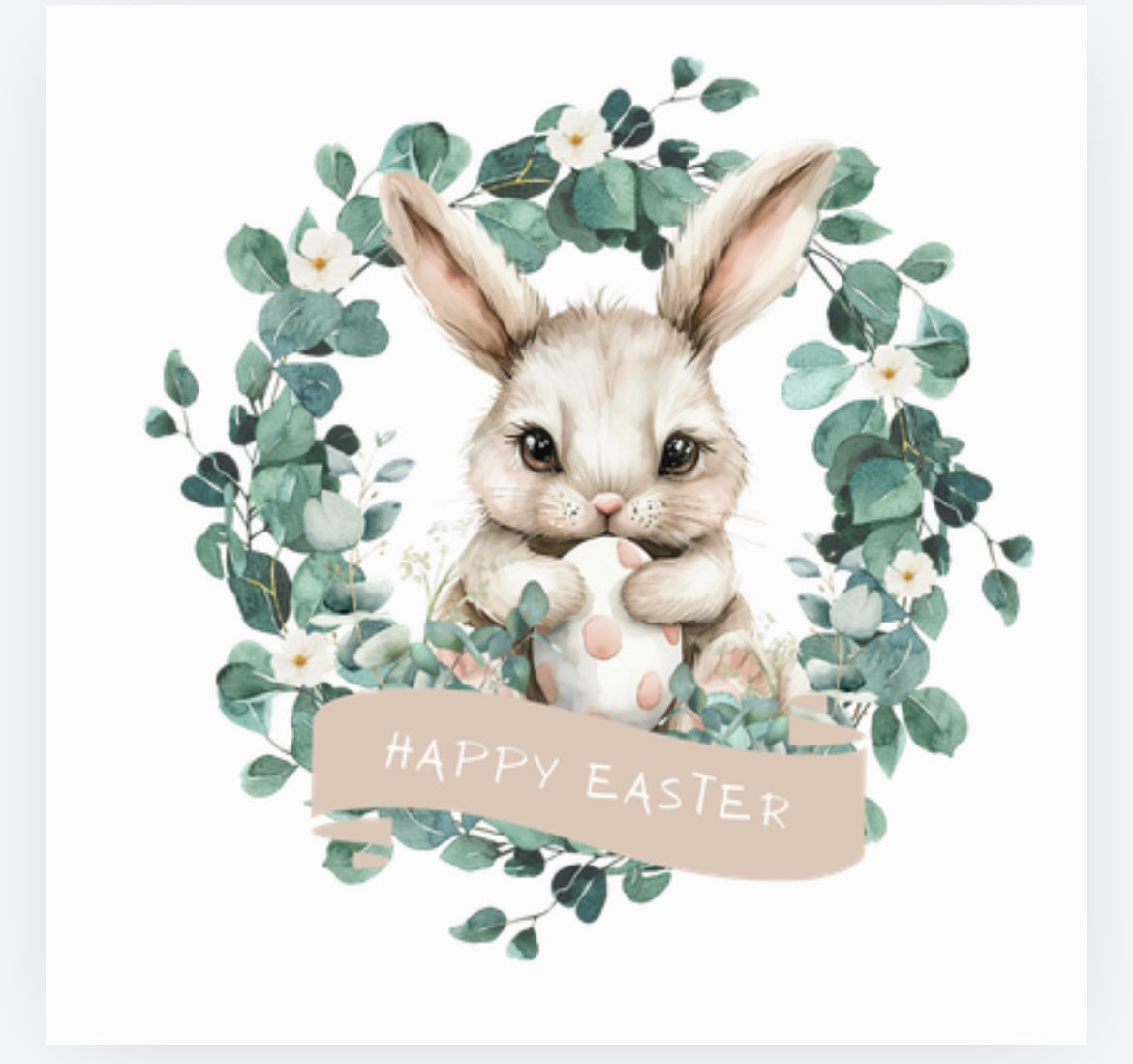 Easter bunny wreath DTF (POD) exclusive