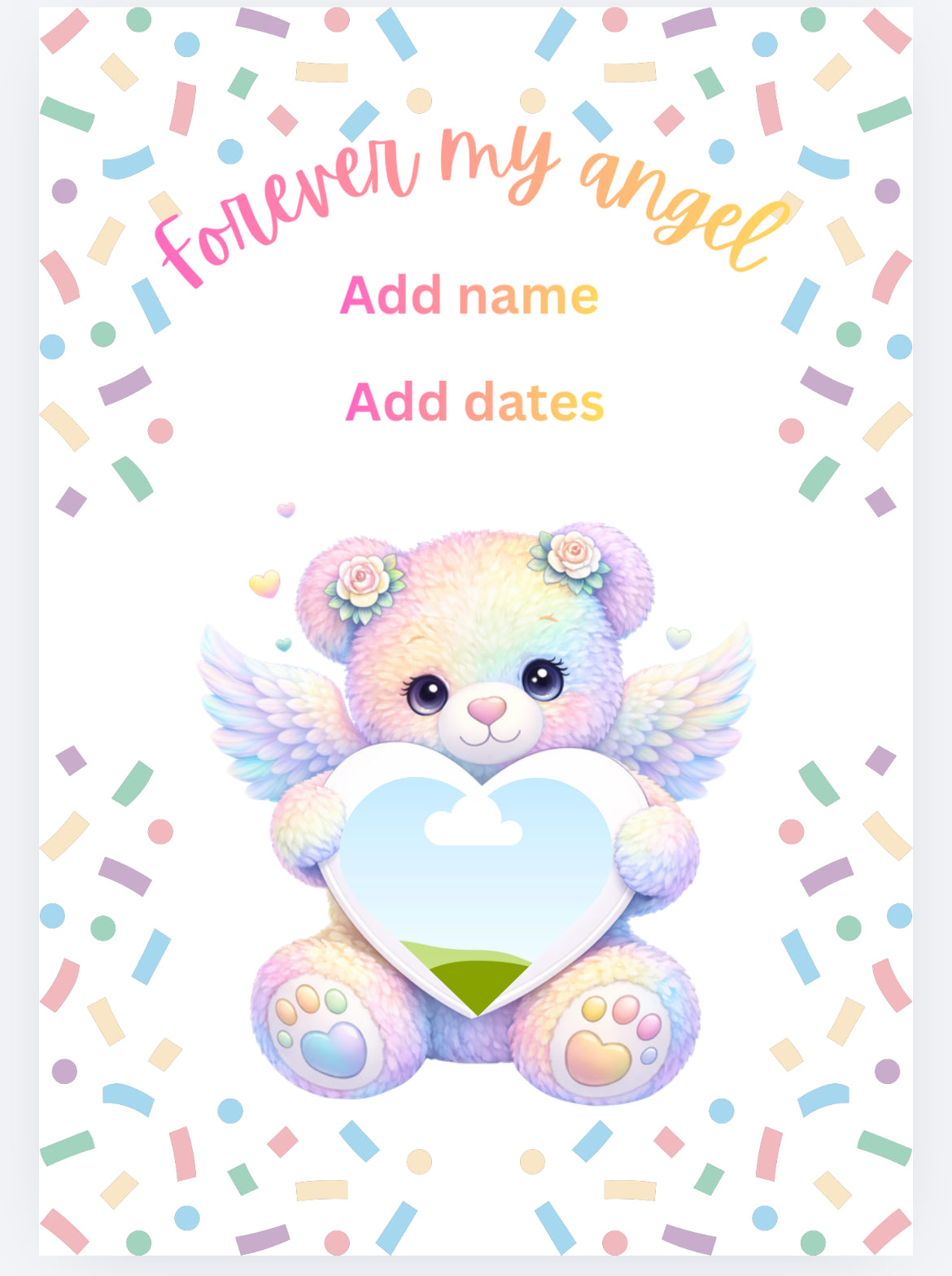 book vase forever my angel memorial customised UVDTF (UVPOD)