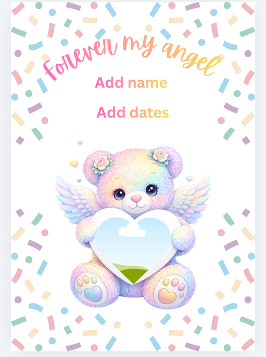 book vase forever my angel memorial customised UVDTF (UVPOD)