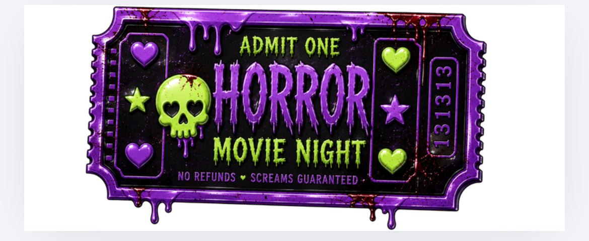 Halloween horror movie ticket wrap exclusive (UVPOD)