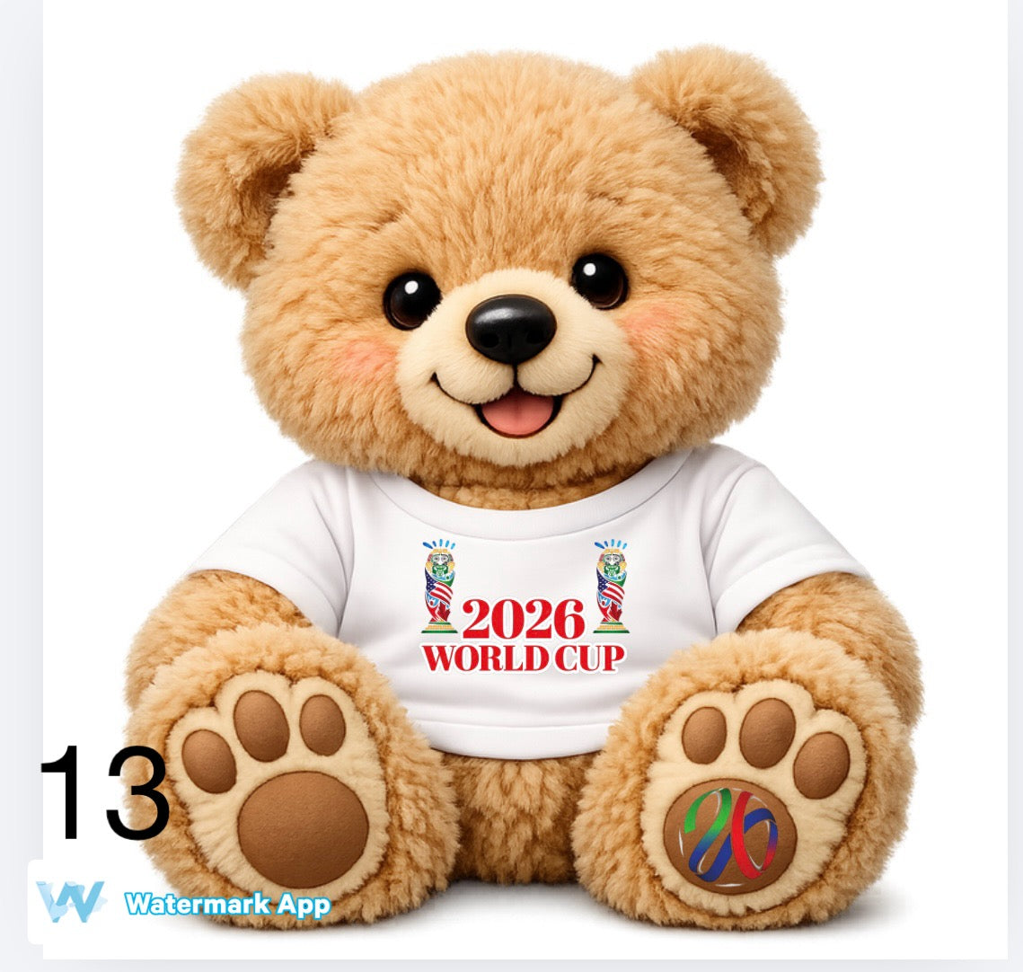 World Cup theme bears including England and Scotland   DTF (POD) exclusive