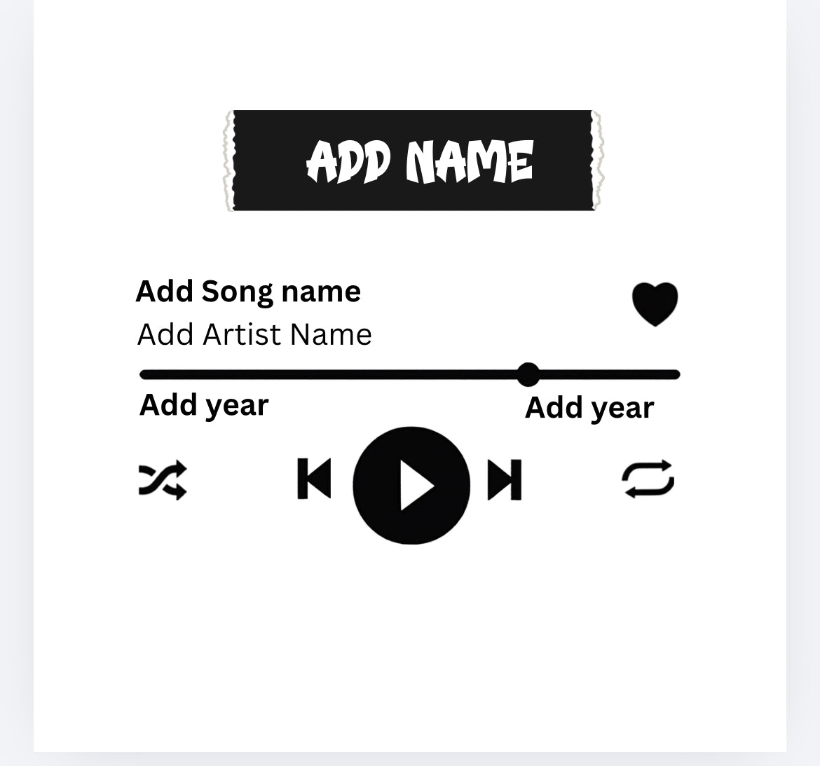 Spotify style leavers DTF (POD) exclusive