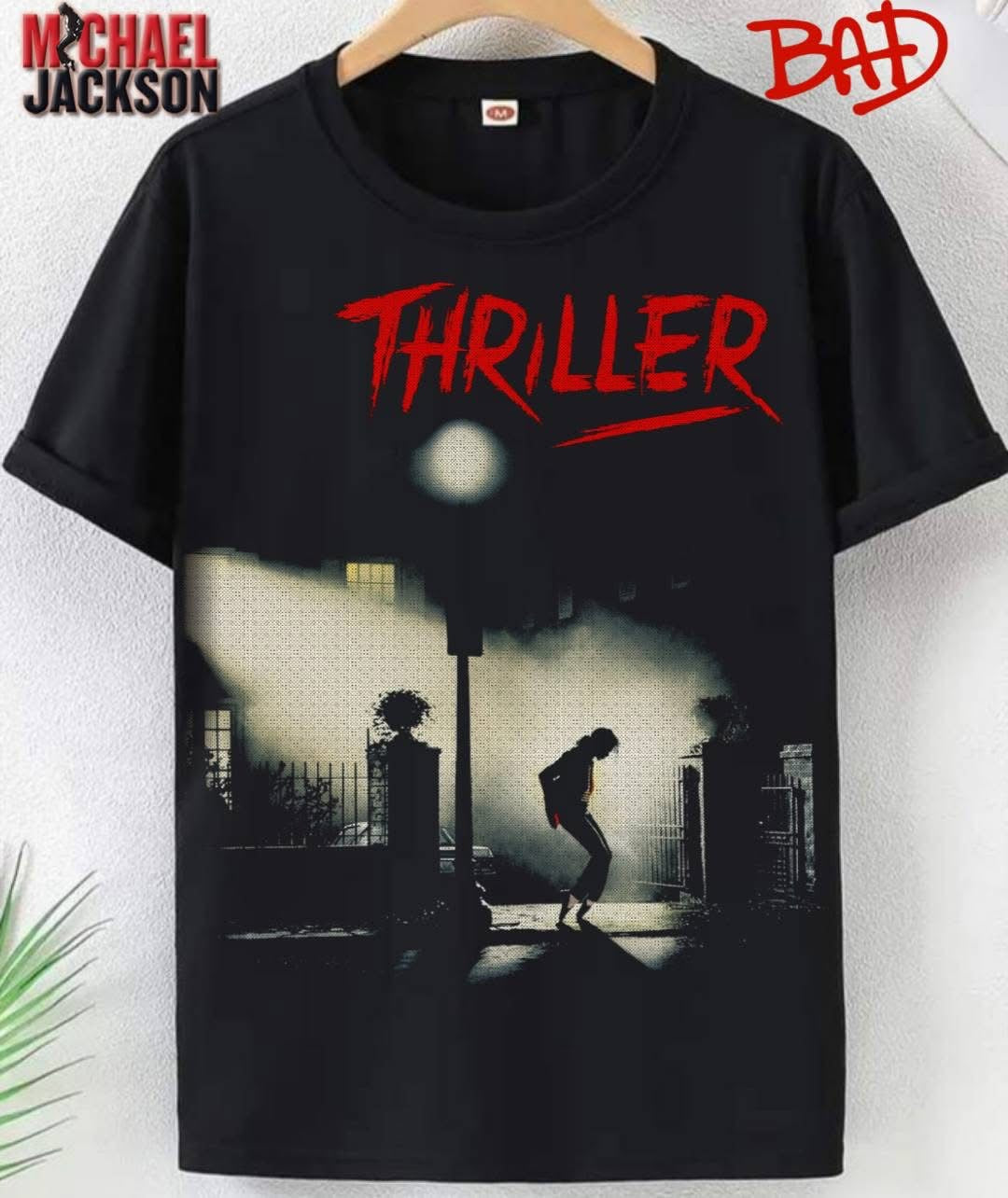 Michael Jackson semitone  DTF (POD) exclusive - these require being pressed into black clothing, read description