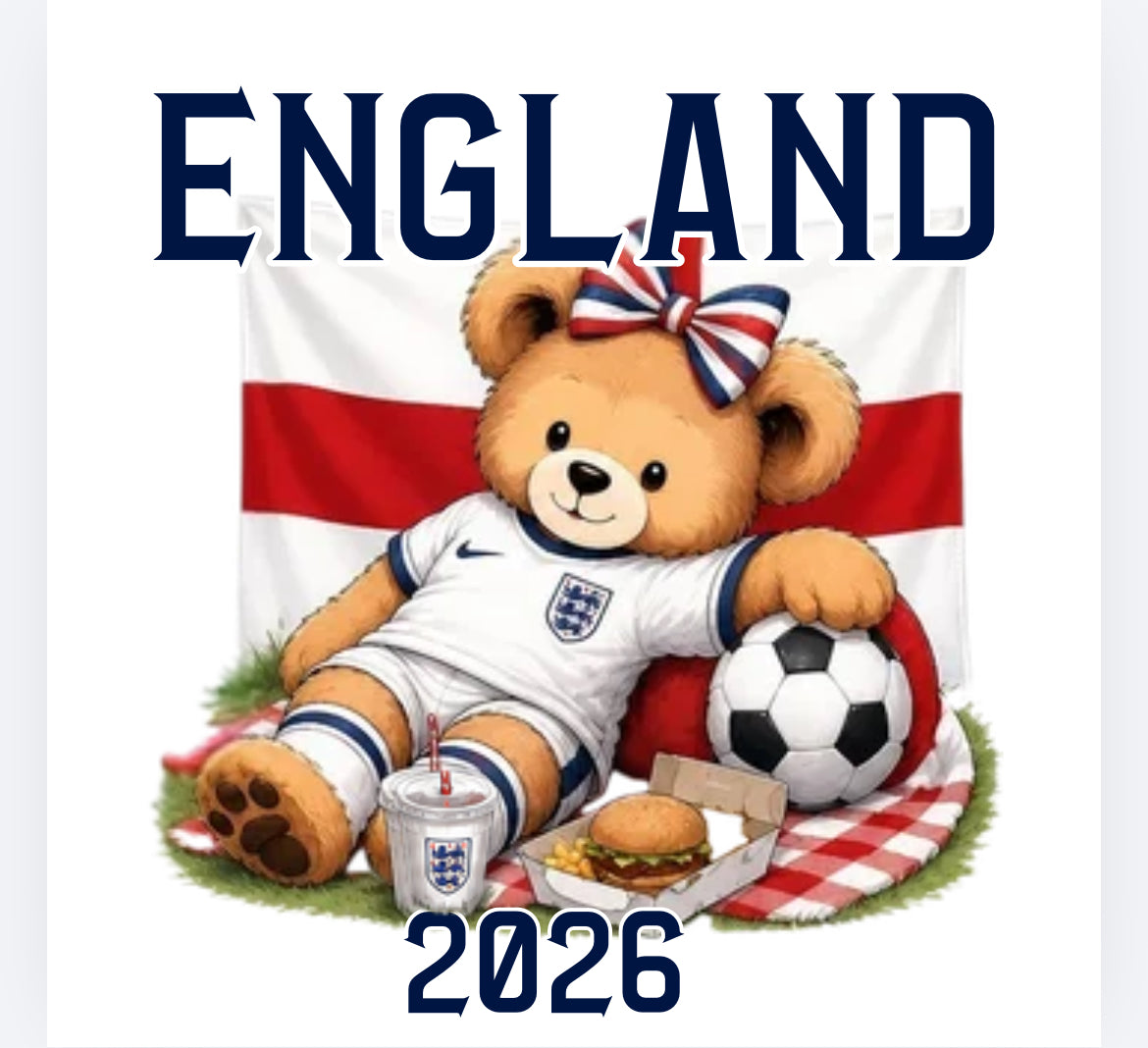 England football bear DTF (POD) exclusive