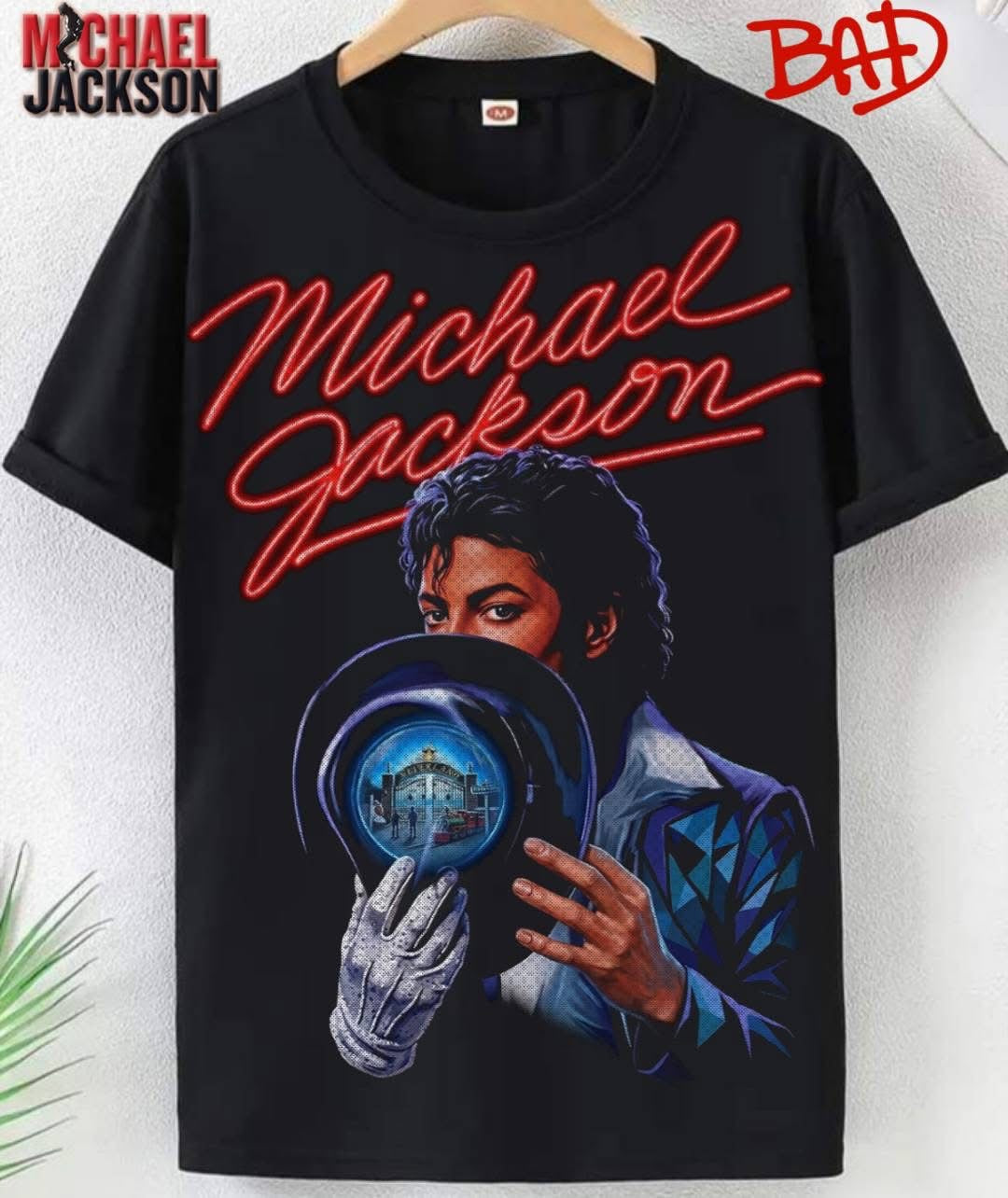 Michael Jackson semitone  DTF (POD) exclusive - these require being pressed into black clothing, read description
