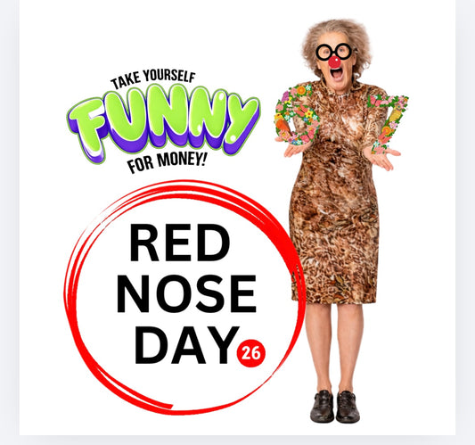 Nan take yourself funny for money! Red Nose Day DTF (POD) exclusive