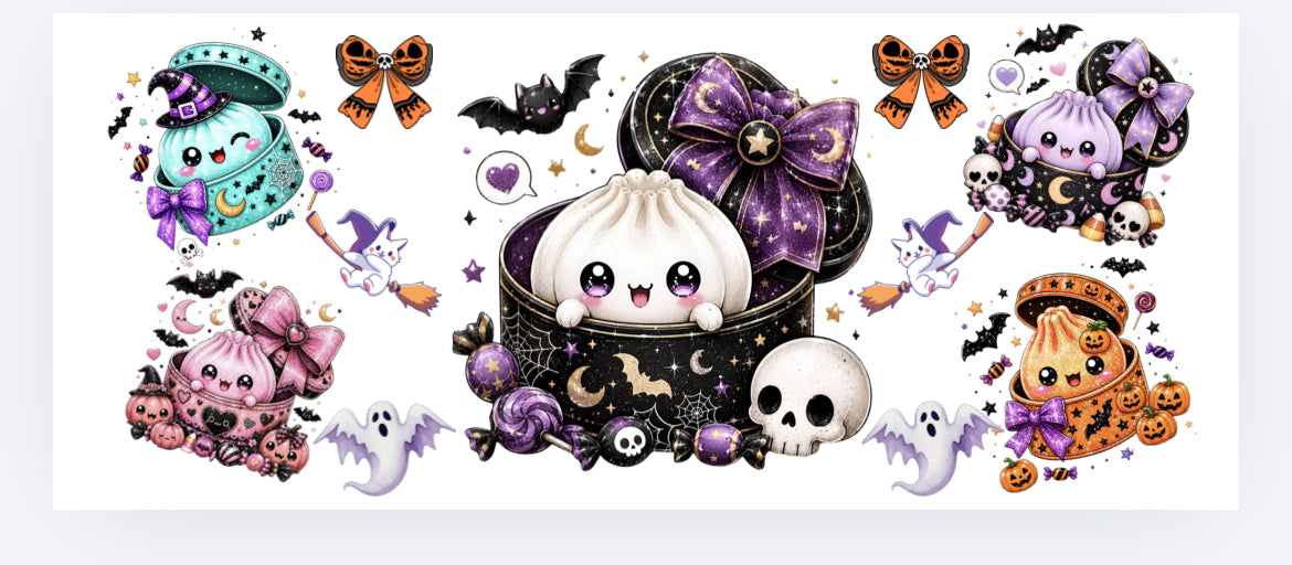 Halloween dumplings and skulls wrap exclusive (UVPOD)