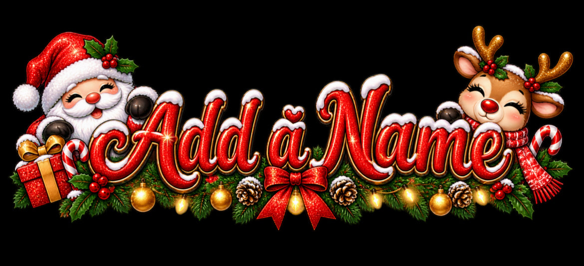 Christmas personalised name decal (UVPOD) exclusive