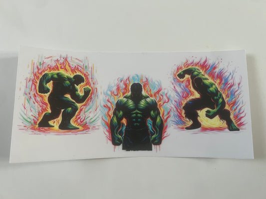 Hulk on fire wrap