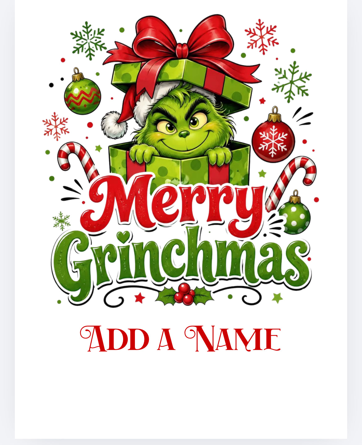Christmas sack grinch  DTF (POD) exclusive