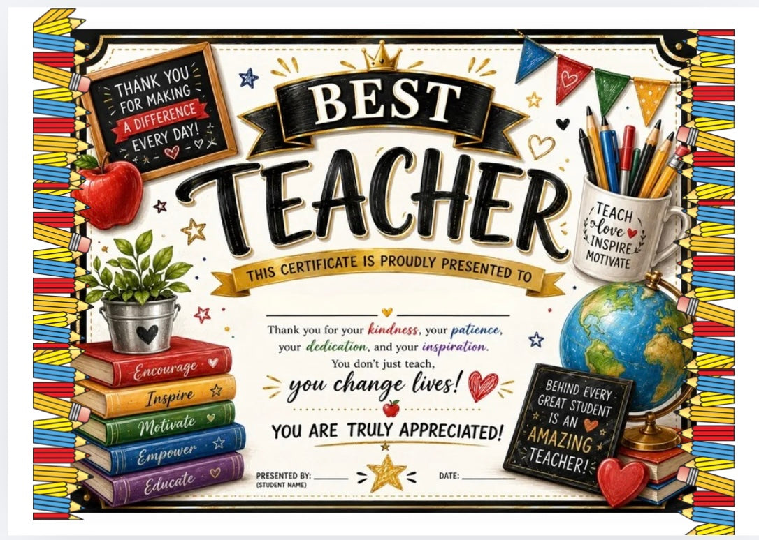 Teacher / Teaching assistant Certificates