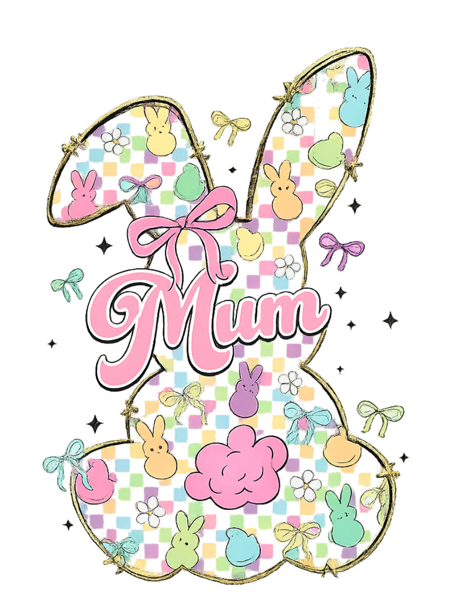 Mum, Nan, mini Easter bunny DTF (POD) exclusive