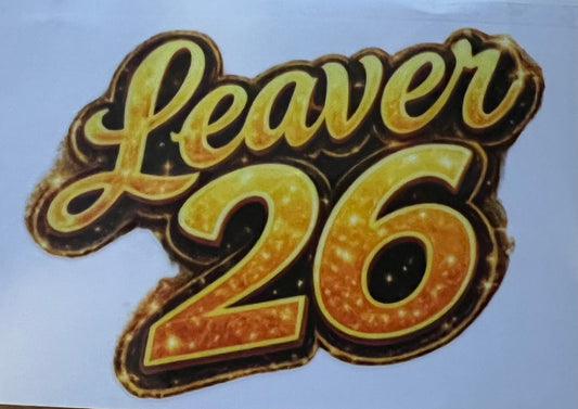 Leaver 26 gold  decal  UVDTF exclusive (UVPOD)