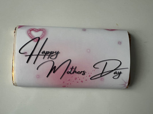 Happy Mother’s Day hearts chocolate wrapper (chocolate not included)