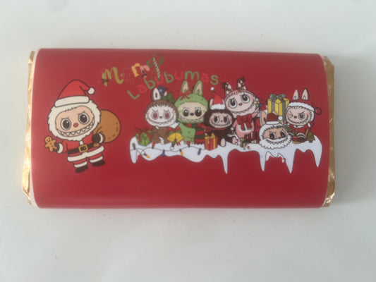 Labubu christmas chocolate bar wrapper