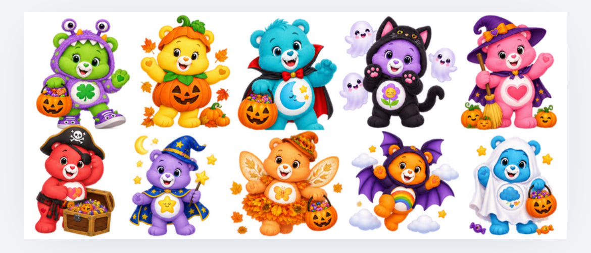 Halloween Care Bears wraps exclusive (UVPOD)
