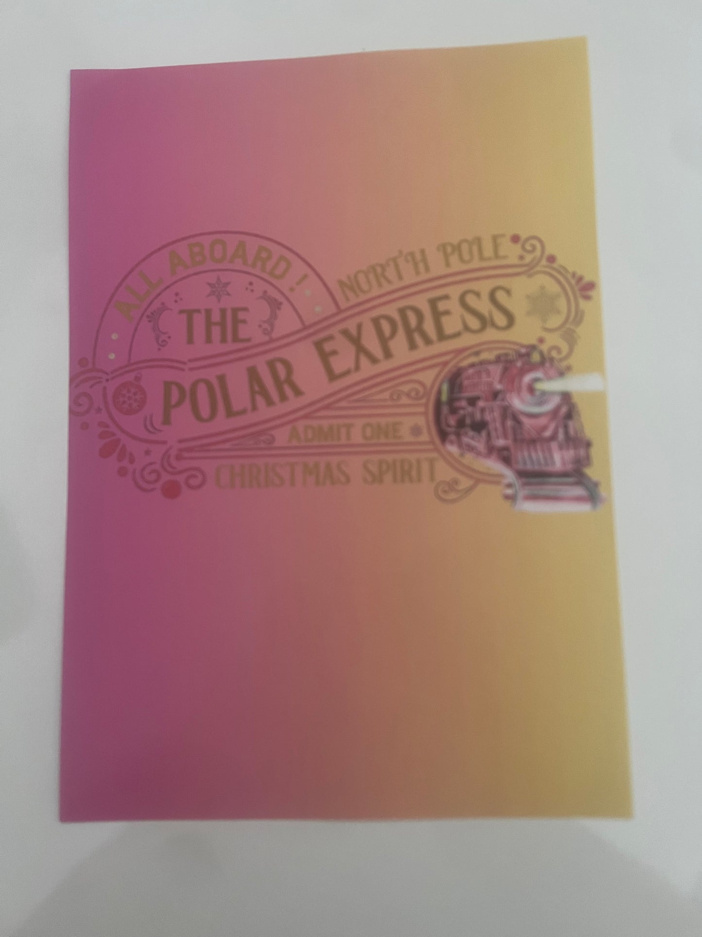 The polar express  chocolate bar wrapper