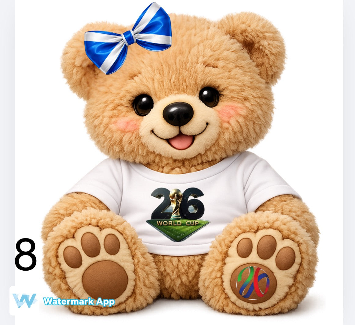 World Cup theme bears including England and Scotland   DTF (POD) exclusive