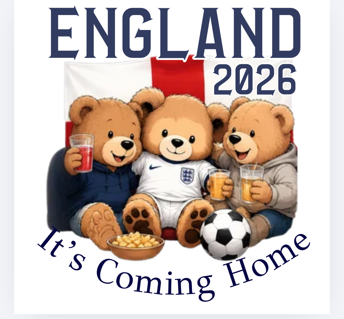 England football bear DTF (POD) exclusive