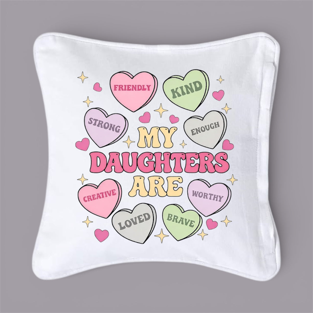 Love hearts  DTF cushion cover not included (POD)