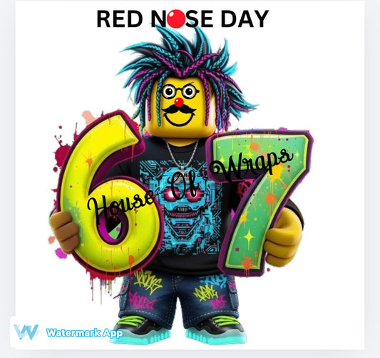 Roblox (boy 2) 6 7 Red Nose Day DTF (POD) exclusive