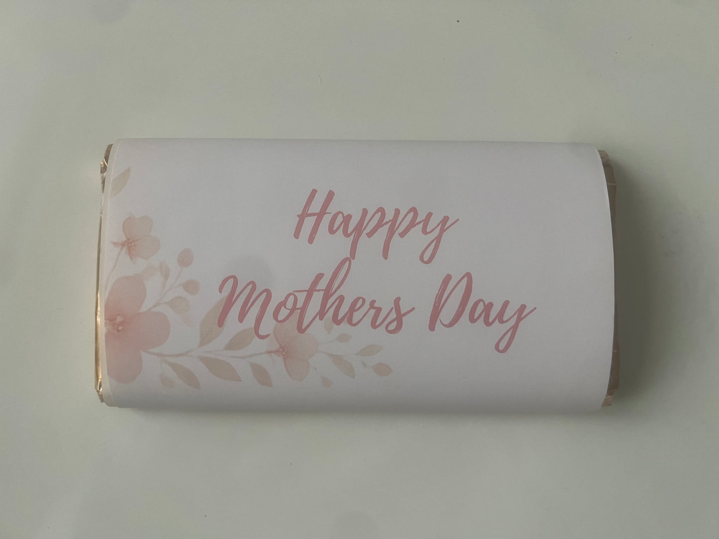 Happy Mother’s Day flowers chocolate wrapper (chocolate not included)