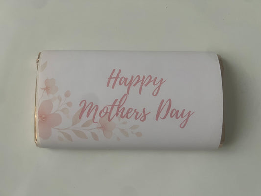 Happy Mother’s Day flowers chocolate wrapper (chocolate not included)
