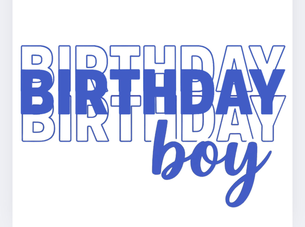 Birthday boy   DTF transfer POD