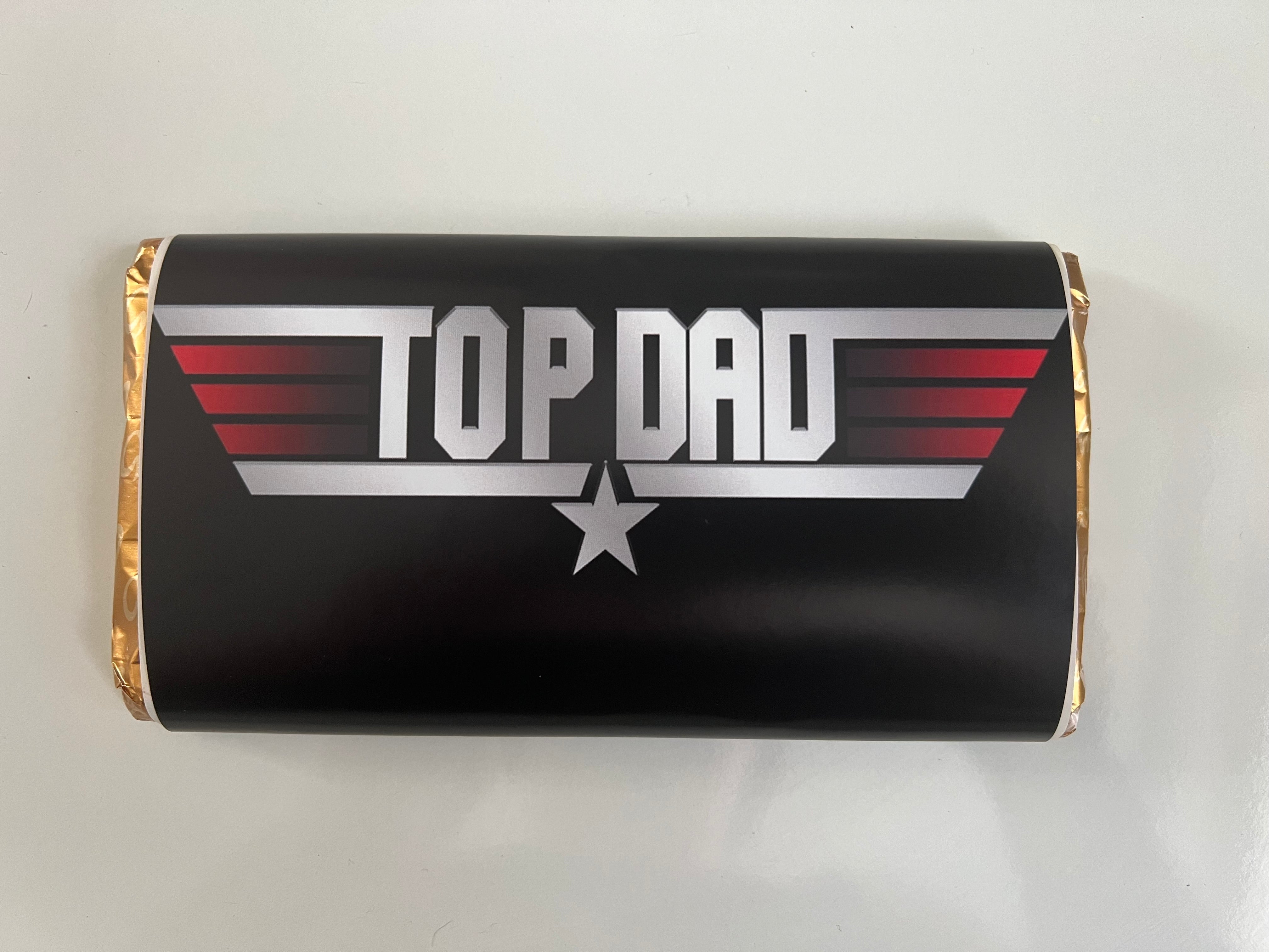 Top dad chocolate bar wrapper – House of Wraps