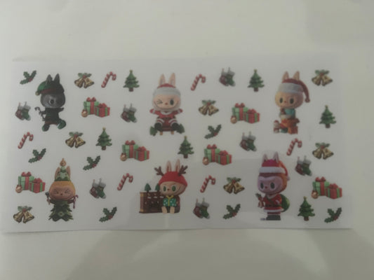 Labubu Christmas Santa and reindeer wrap exclusive