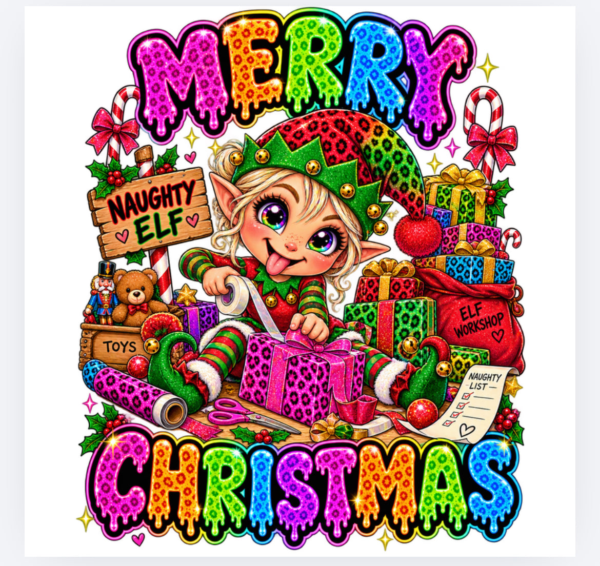 Merry Christmas colourful decals exclusive (UVPOD)