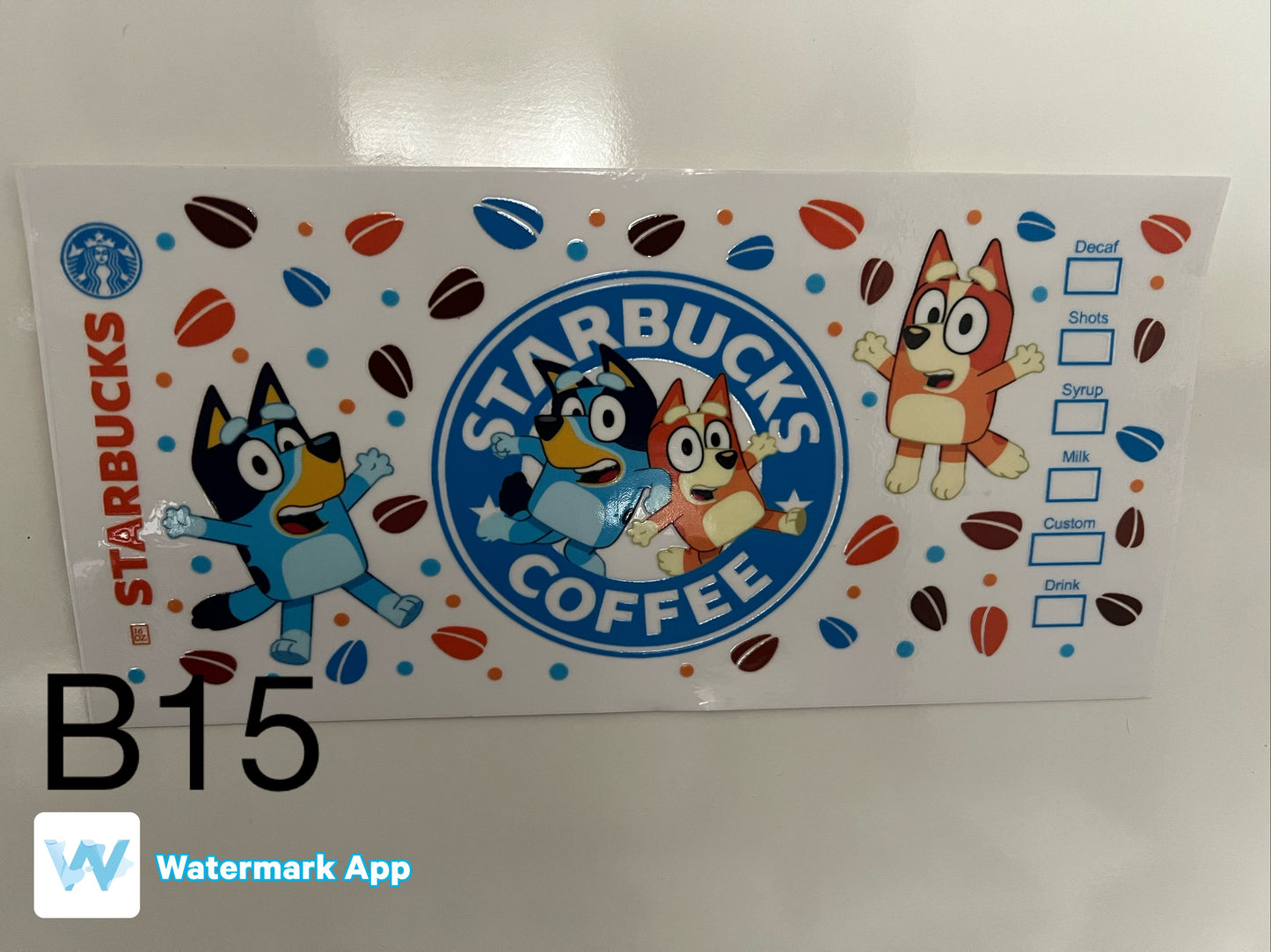 Blue Bluey ⭐️bucks wrap (L)